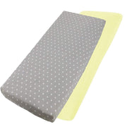 Crib Jersey Fitted Sheets 100% Cotton 40x90cm - Pack Of 2 - Fits All Models