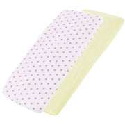 Crib Jersey Fitted Sheets 100% Cotton 40x90cm - Pack Of 2 - Fits All Models