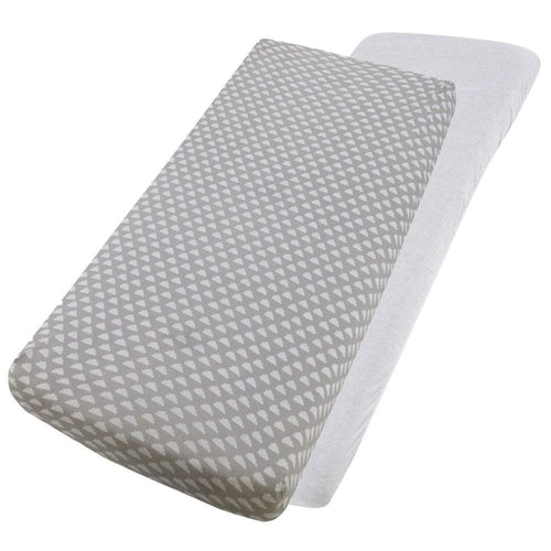 Crib Jersey Fitted Sheets 100% Cotton 40x90cm - Pack Of 2 - Fits All Models