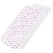 Crib Jersey Fitted Sheets 100% Cotton 40x90cm - Pack Of 2 - Fits All Models