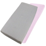 Crib Jersey Fitted Sheets 100% Cotton 40x90cm - Pack Of 4 - Fits All Models