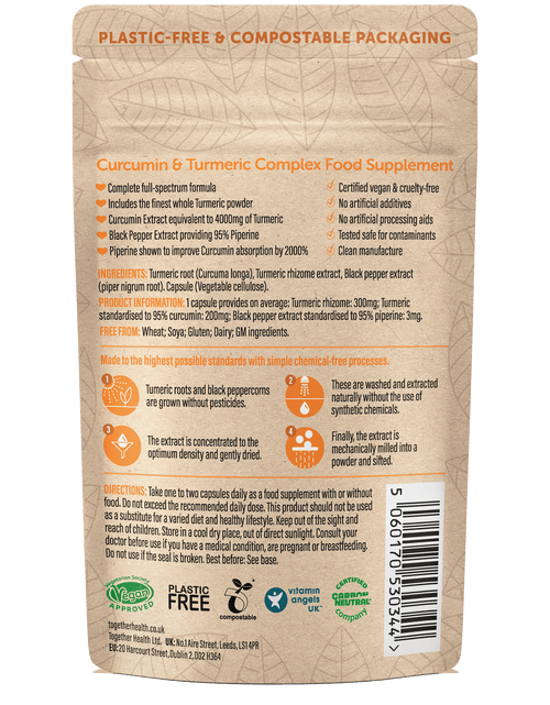 Curcumin – Turmeric Supplement – 30 Capsules