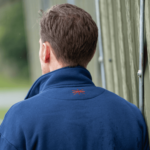 Navy Union Jack Quater-Zip