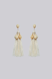 Louche Diana Shell and Tassel Earring