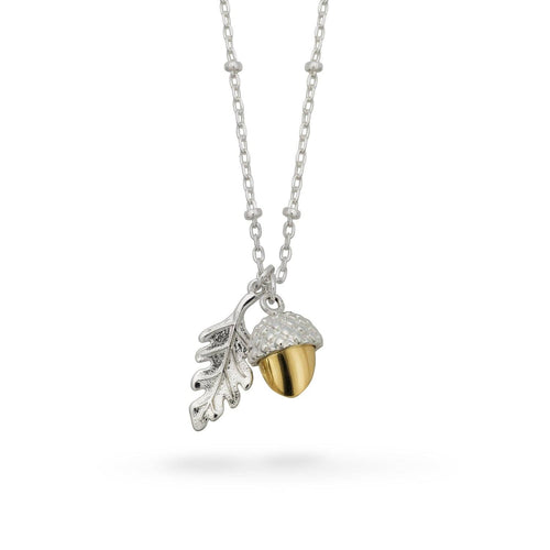 Acorn & Oak Leaf Charm Pendant