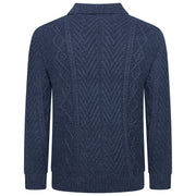 Crew Clothing Company Cable Knit Button Neck Jumper