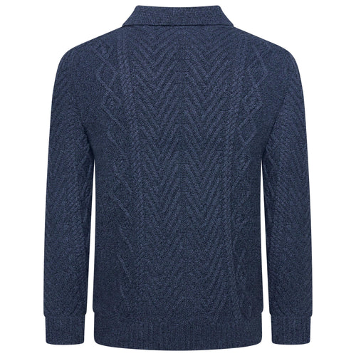 Crew Clothing Company Cable Knit Button Neck Jumper