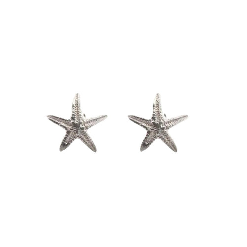 Dainty Silver Starfish Studs