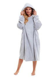 OLIVIA ROCCO Oversized Plush Hooded Poncho Blanket With Ultra-Soft Fur Hood Super Soft Sofa and Bed Use