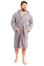 OLIVIA ROCCO Mens Luxury Bamboo Cotton Hooded Towelling Robe Ultra Soft For Home Gym