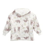 OLIVIA ROCCO Daisy Dreamer Kids Hoodie Blanket Safari Sloth Wearable Sweatshirt for Cosy Home Layering