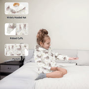 OLIVIA ROCCO Daisy Dreamer Kids Hoodie Blanket Safari Sloth Wearable Sweatshirt for Cosy Home Layering