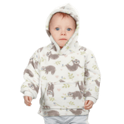 OLIVIA ROCCO Daisy Dreamer Kids Hoodie Blanket Safari Sloth Wearable Sweatshirt for Cosy Home Layering