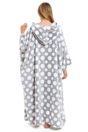 OLIVIA ROCCO Oversized Hooded Fleece Poncho Blanket Stars Polka Dots Easy Care for Cosy Home Layering