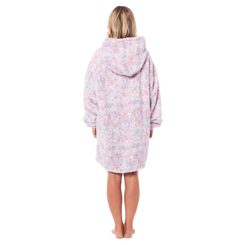 OLIVIA ROCCO Oversized Rainbow Hooded Plush Fleece Blanket With Reversible Sherpa Giant