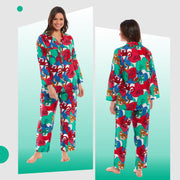 OLIVIA ROCCO Leopard Print Button Up Pyjama Set in Soft Breathable Viscose Sleepwear