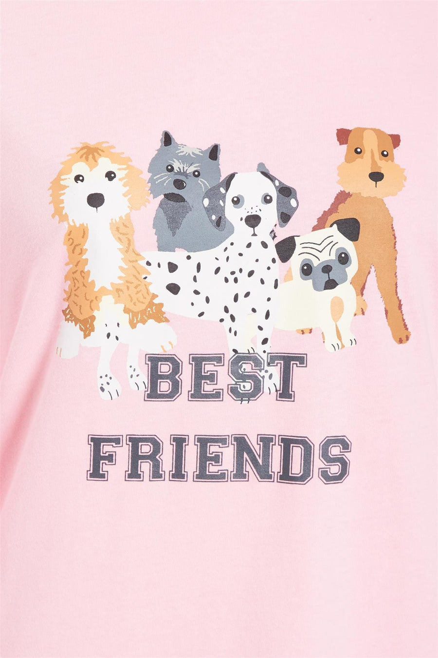 OLIVIA ROCCO Pyjama Set Pink Dog Print Jersey Cotton Long Sleeve Sleepwear Womens