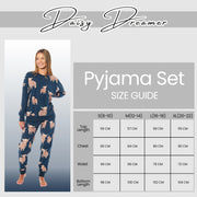 OLIVIA ROCCO Women's Fleece Pyjama Set Highland Cow Print Long Sleeve Soft Warm Sleepwear
