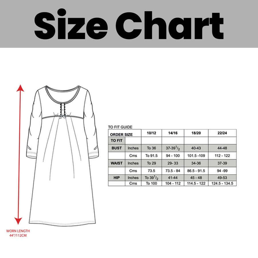 OLIVIA ROCCO Womens Fleece Nightdress Long Sleeve Floral Print Sleepwear Cosy Winter