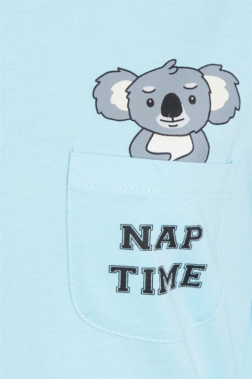 OLIVIA ROCCO Women's Koala Bear Cotton Pyjama Set 100% Cotton Elasticated Waistband