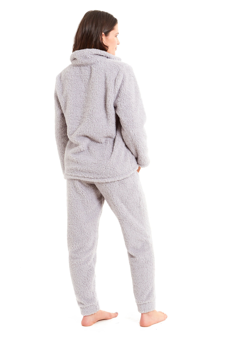 OLIVIA ROCCO Women's Teddy Fleece Lounge Set Zip Up Pyjama with Elasticated Waistband