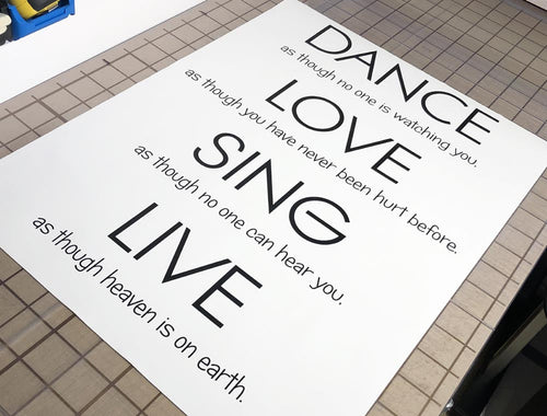 Dance Love Sing Live Inspirational Wall Sticker Quote