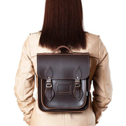Handmade Leather City Backpack - Dark Brown