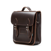 Handmade Leather City Backpack - Dark Brown