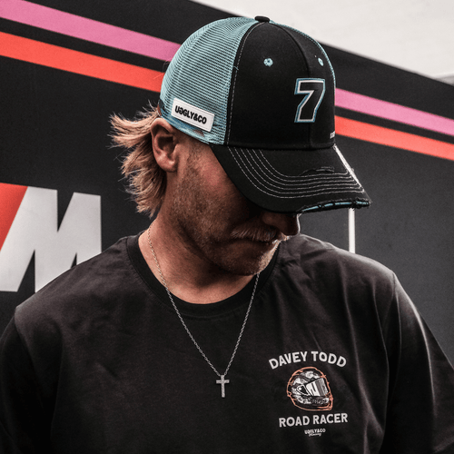 Official Davey Todd Merchandise Trucker Hat - Black & Blue