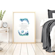 Aquamarine Birthstone December | wall art print