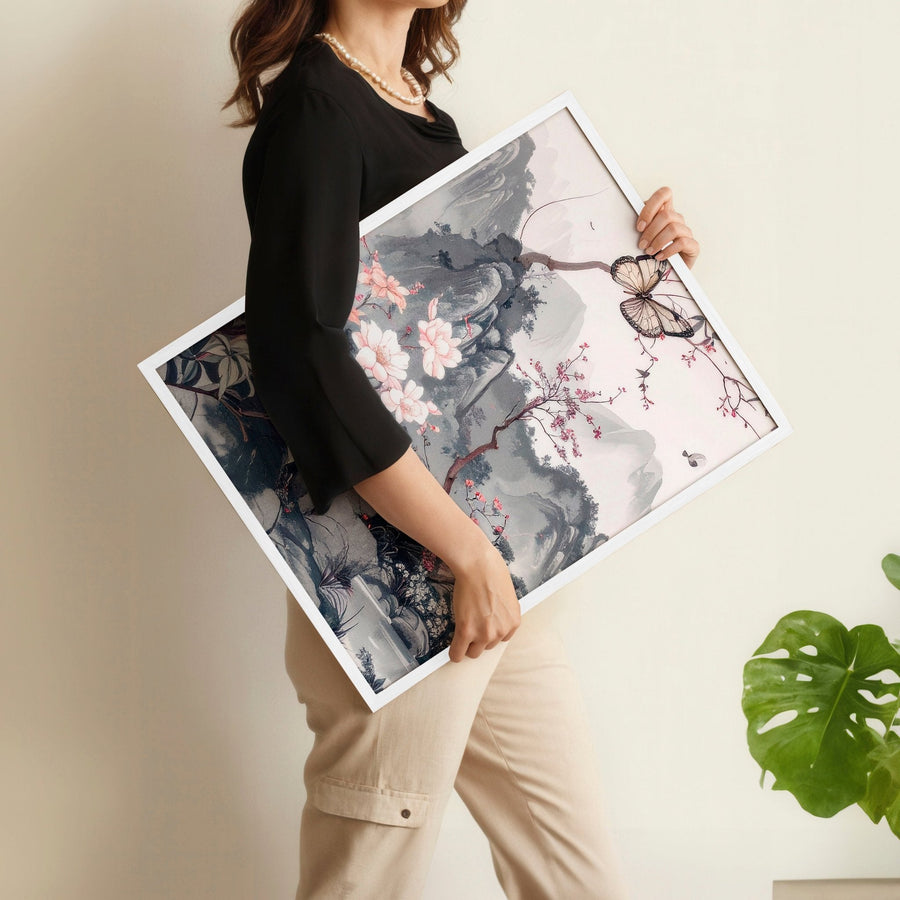 Decorating Bedroom Walls | Set of 3 Chinoiserie Wall art Prints