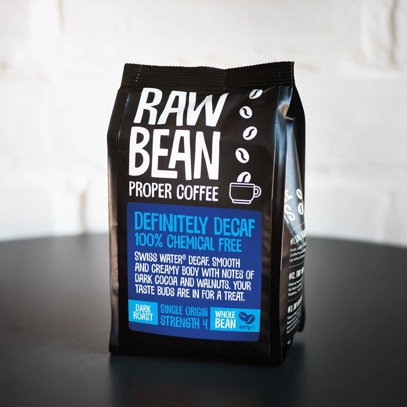 Definitely Decaffeinated Dark Roast Colombian Coffee Beans 227g