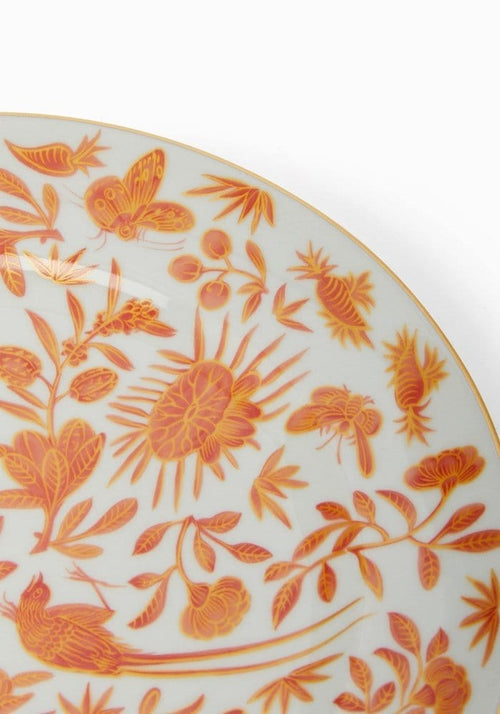 Sacred Bird and Butterfly Mottahedeh Archival Revival Dessert Plates  - Set of 4