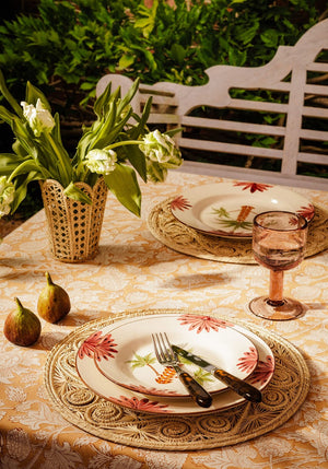 Arabella Side Plate, Green Palm Tree Set of 4