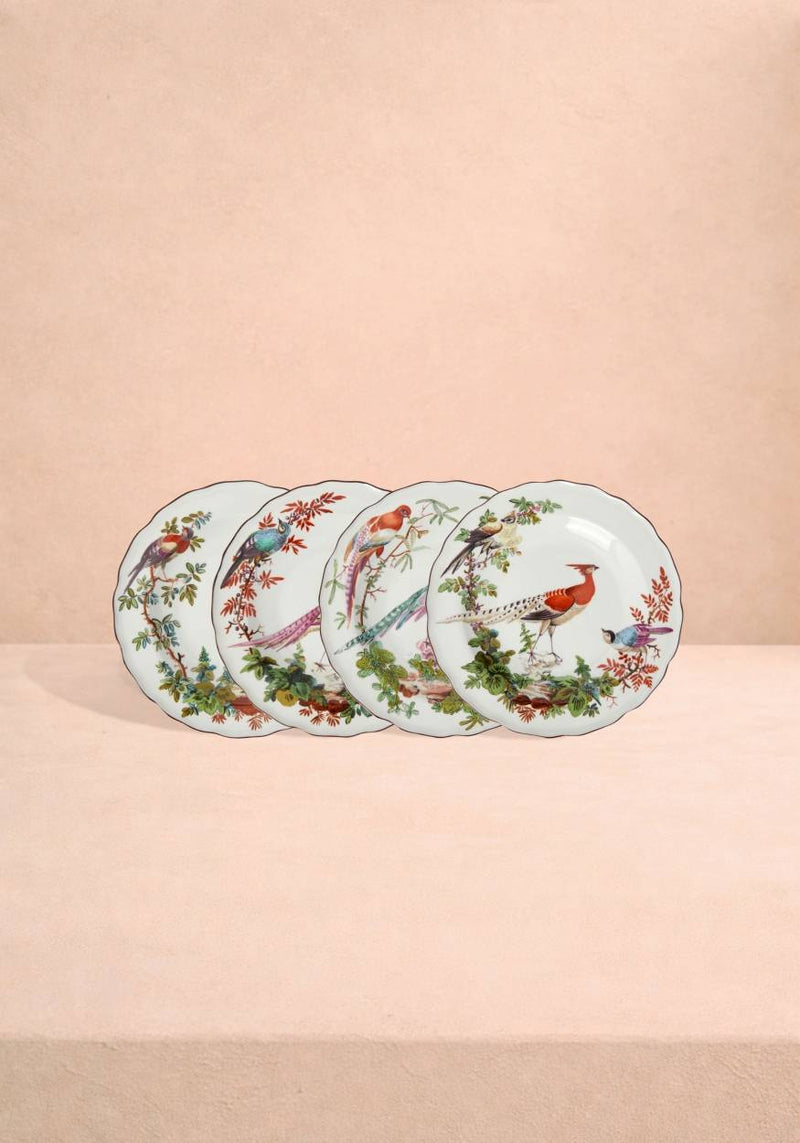 Chelsea Bird Side/Pudding Plates - Set of 4