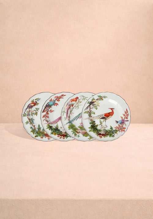 Chelsea Bird Side/Pudding Plates - Set of 4