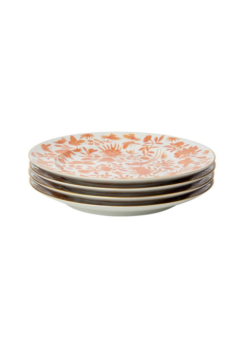 Sacred Bird and Butterfly Mottahedeh Archival Revival Dinner Plates  - Set of 4