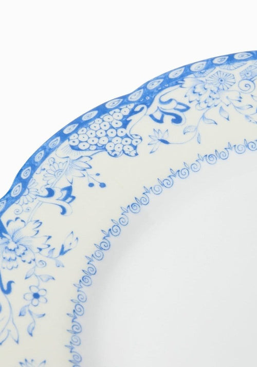 Virginia Blue and White Dinner Plates  - Set of 4