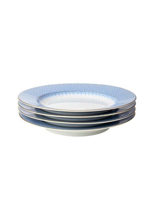 Cornflower Blue Lace Dinner Plates - Set of 4