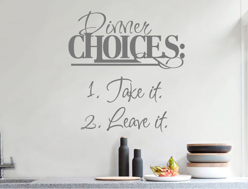Dinner Choices Wall Sticker