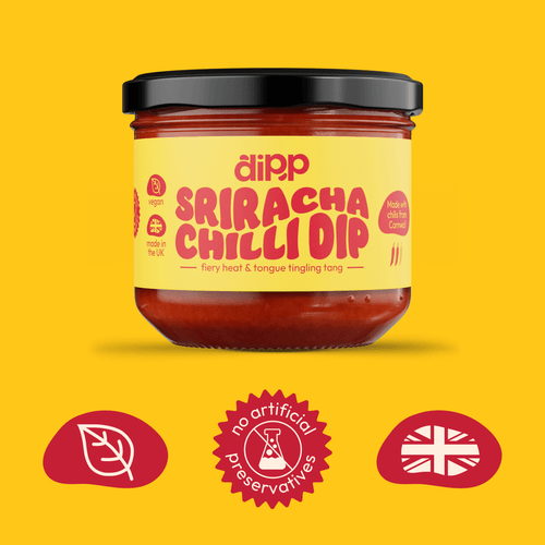 Dipp Spicy Sriracha Chilli Dip 350g – Hot Chilli Dip with No Artificial Preservatives