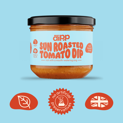 Dipp Sun Roasted Tomato Dip 350g – Rich Tomato Dip with No Artificial Preservatives