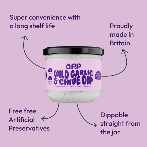 Dipp Wild Garlic & Chive Dip 350g with No Artificial Preservatives