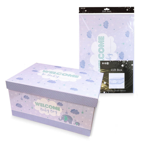 Gift Box Flat Pack Rectangle Baby
