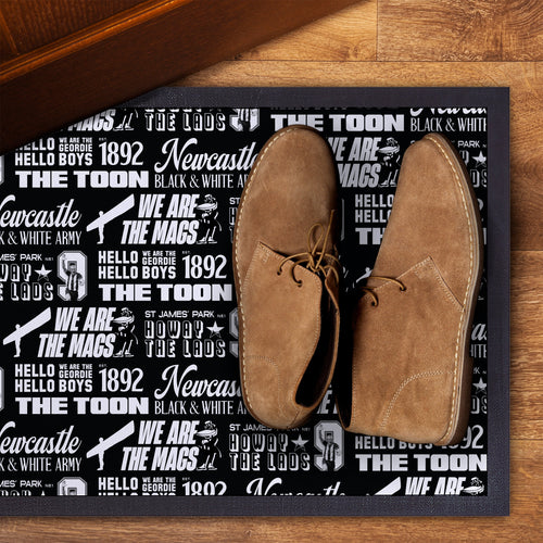 Newcastle - Word Montage - Door Mat - 60cm x 40cm