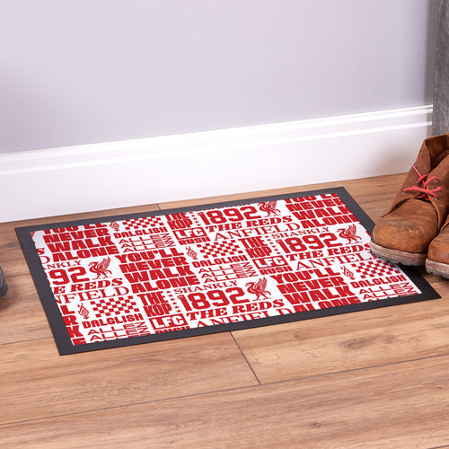 Liverpool - Word Montage - Door Mat - 60cm x 40cm