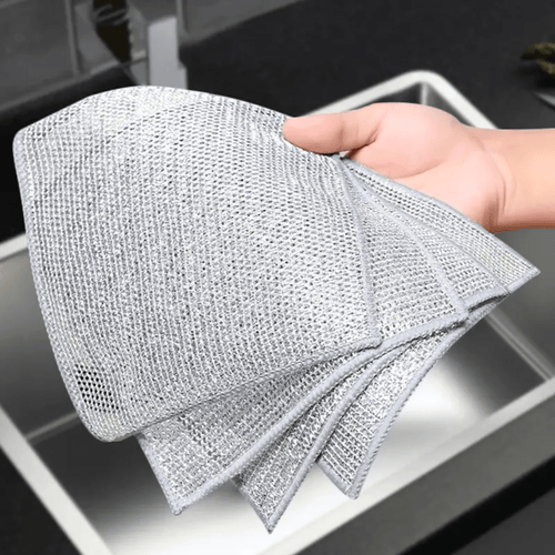 Double-Sided Multifunctional Wire Dishcloths – Non-Scratch, Heavy-Duty Cloths | 10 Pack