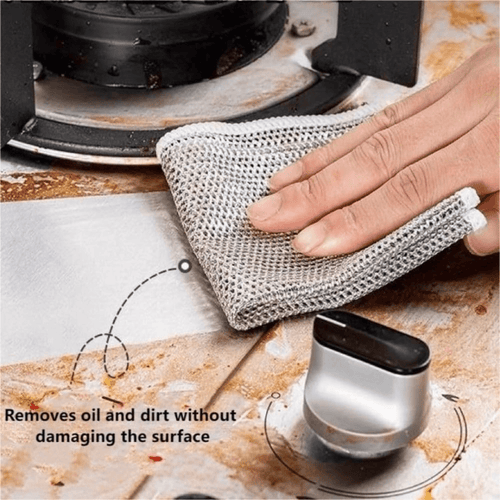 Double-Sided Multifunctional Wire Dishcloths – Non-Scratch, Heavy-Duty Cloths | 10 Pack