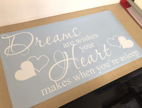 Dreams Are Wishes Wall Sticker Quote – Inspirational Bedroom Decor