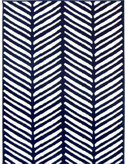 Maestro Herringbone Blue Rug